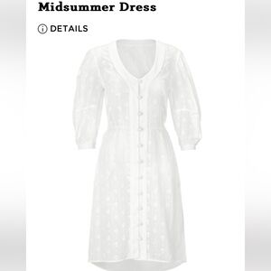 CAbi Ivory Long Sleeve Dress